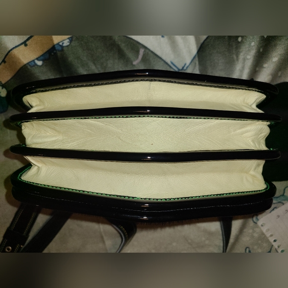 Earthyk Animal Hide Patent Leather Shoulder Bag - Picture 8 of 11